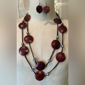 Long Beautiful Circular Style Necklace Set